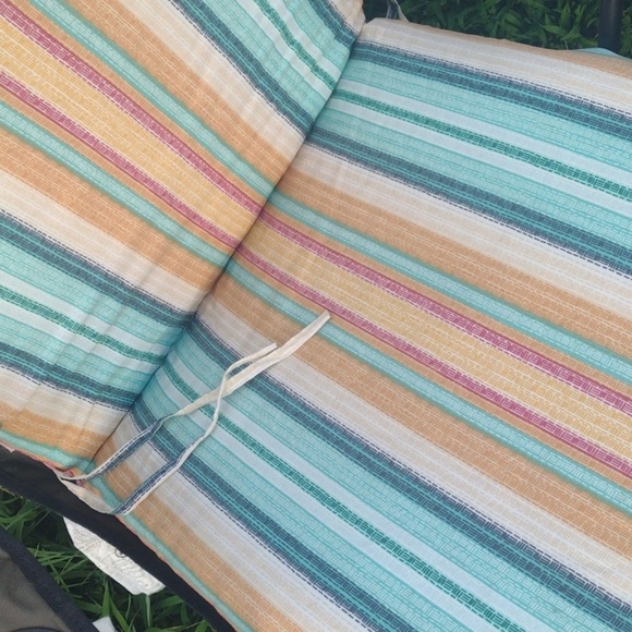 Striped Outdoor Chair Cushion - Picture 2 of 2